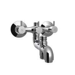 RN 1/2 inch Brass Ingot Nickel & Chrome Plated Telephonic 3 in 1 Flow Wall Mixer