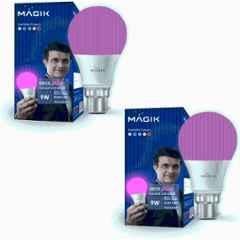 Magik Deco Plus 9W B22 Polycarbonate Pink LED Bulb (Pack of 2), LUDP009P4260E2