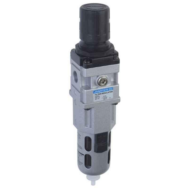 Janatics FRC-1/2 BSP Filter Regulator Combination with Internal Auto Drain, FRC156334-A