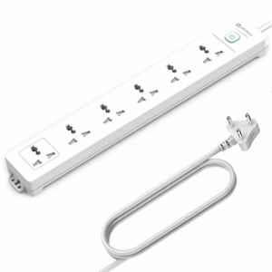 Live Tech Nicole WC03 2500W 6 Sockets White Extension Board