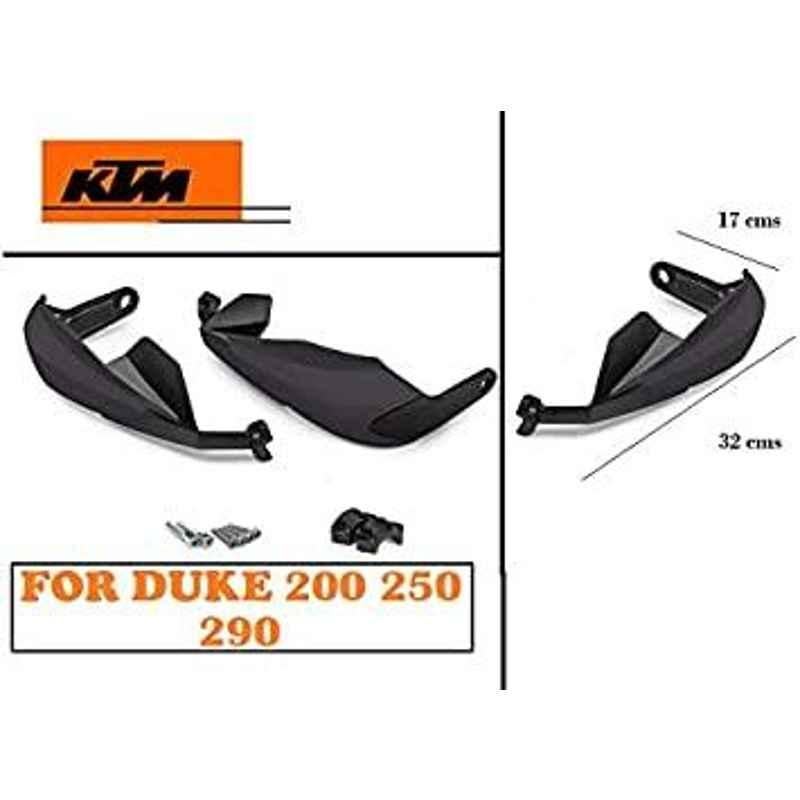 AOW Bike Hand Guard Protector Universal for All KTM Models (Pack of 2) Black Colour B-174