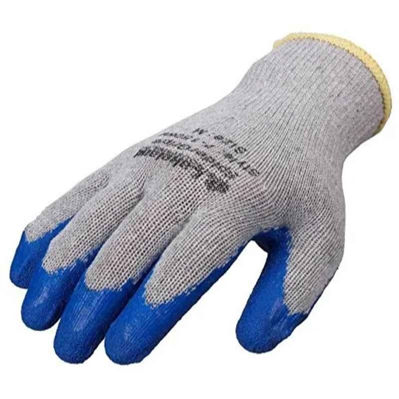 Karam HS61 HPPE Cut-5 Liner Hand Gloves with Blue Eco Latex Coating, Size: L