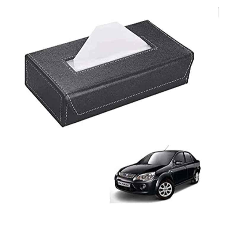 Kozdiko 100 Pulls PU Leather Grey Car Tissue Paper Box with 200 Sheets for Ford Fiesta Classic