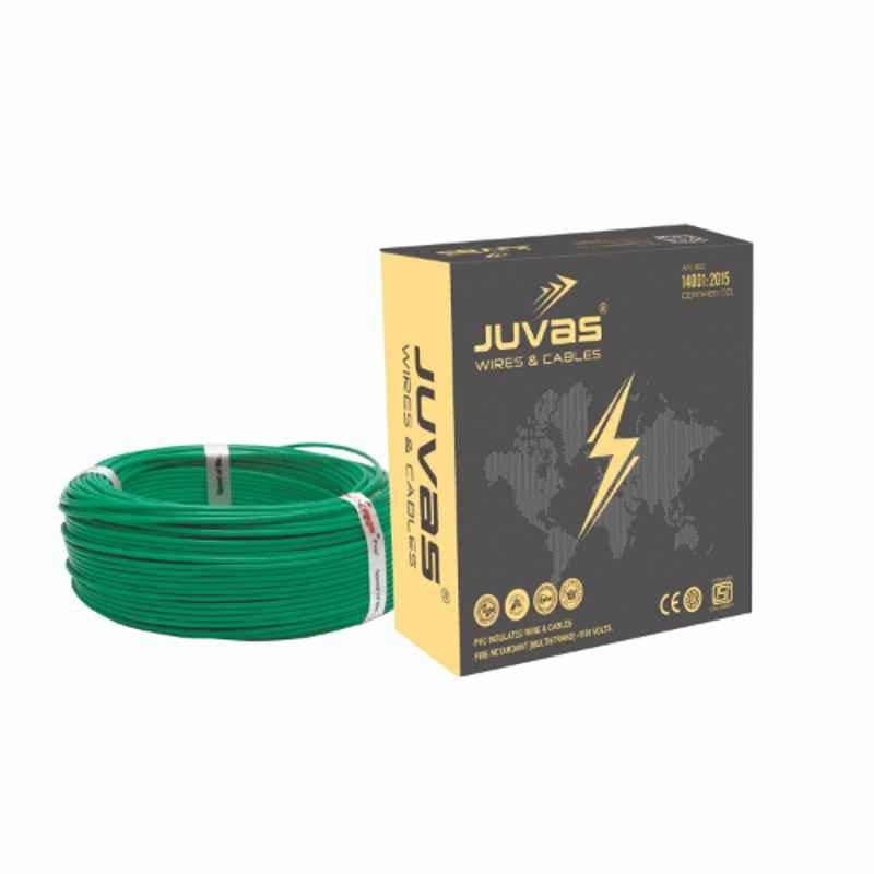 JUVAS 2.5 Sqmm 90m Green FR PVC Insulated Multistrand Copper Wire