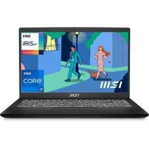 MSI B12MO-815IN Modern 15 Classic Black Thin & Light Laptop with Intel Core i7 12th Gen 1255U 16GB/1TB SSD/Windows 11 Home & 15.6 inch Display, 9S7-15H112-815