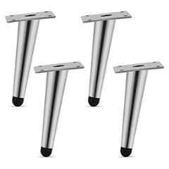 Plantex Heavy Duty Stainless Steel 6 inch Sofa Leg/Bed Furniture Leg Pair for Home/Furniture Sofa Legs for Table/Support Legs/Furniture Leg Chrome Set of 4 Pcs