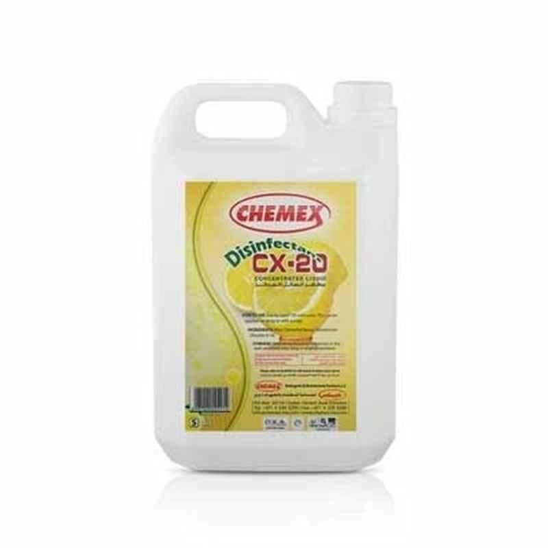 Chemex Lemon Disinfectant Cleaner, CX-20, 5 L, 4 Pcs/Pack