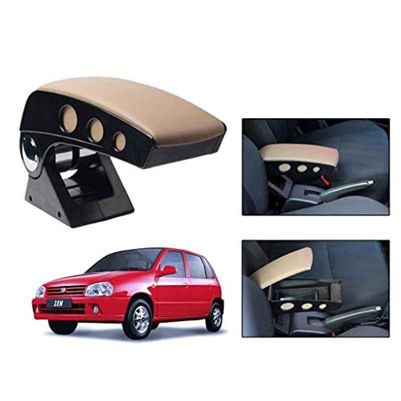 Kozdiko Beige Chrome Finish Car Armrest for Maruti Zen