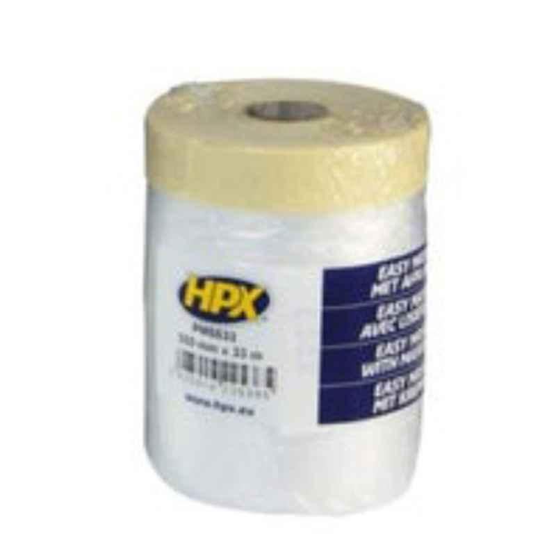 HPX 550mm 33m Polythene Sheet Cover Foil with Masking Tape, PM5533