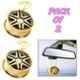 Riderscart Gold Alloy Wheel Hanging Car Air Freshener Gel (Pack of 2)