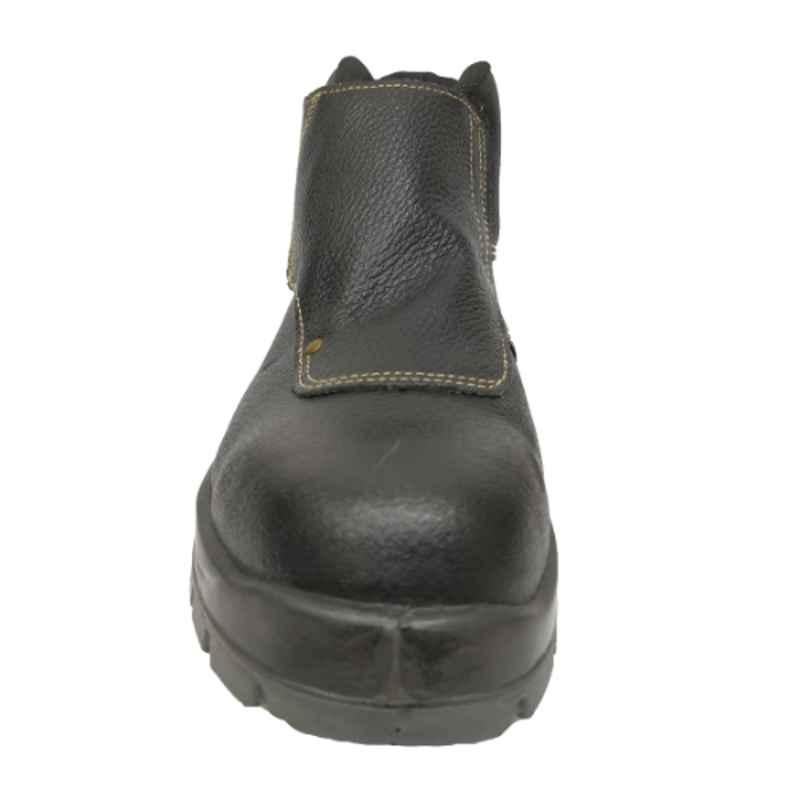 Deltaplus VE Cobra Leather Black Dual Density Safety Shoes, Size: 38