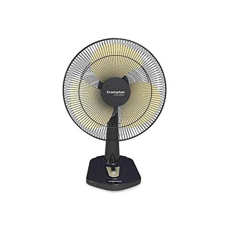 Crompton Torpedo 125W 2100rpm Polypropylene Black & White High Speed Wall Fan with 2 Years Warranty, TFHSTOR16BLY, Sweep: 400 mm