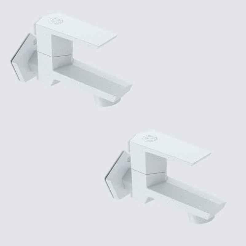 RN G20 15mm PTMT Marble Foam Flow Long Body Bib Cock with Flange, RNG2018B32 (Pack of 2)