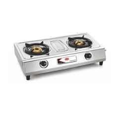 Padmini 2 Burner Silver Manual Ignition Stainless Steel Gas Stove, 2BR CS-200