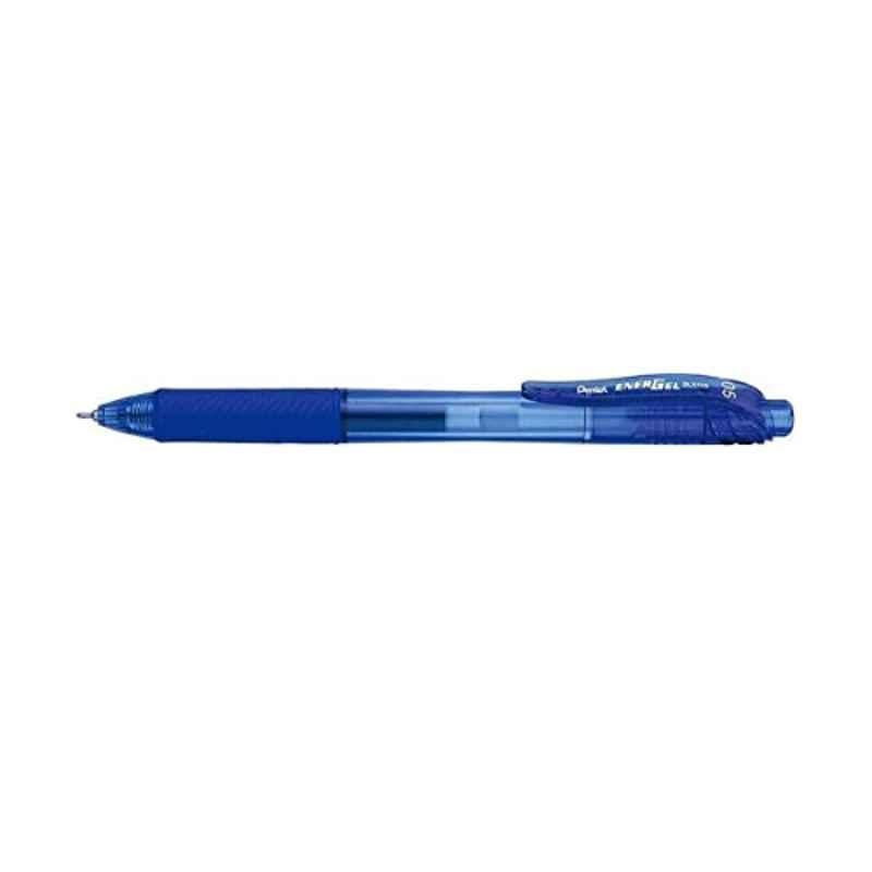 Pentel Energel-X 0.5mm Blue Needle Tip Retractable Pen, PE-BLN105-CH (Pack of 12)