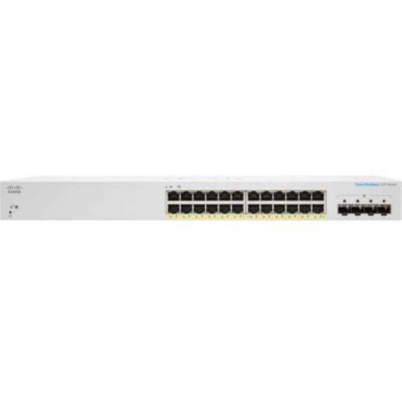 Cisco Business 350 Series 24 Ports GE Full PoE 4x1G SFP Black Managed Network Switch, CBS35024FP4G