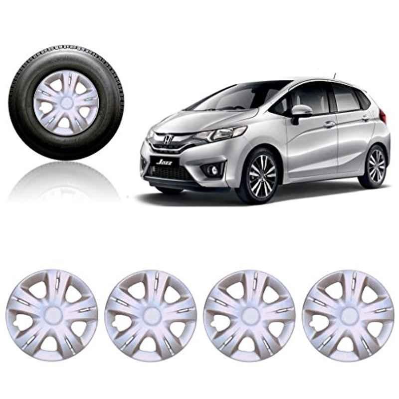Auto Pearl 4 Pcs 14 inch Silver Car Wheel Cover Set for Honda Jazz 2015-picture-24