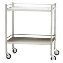 Yes Kay Mild Steel Powder Coated 2 Shelves Instrument Trolley