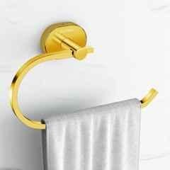 Plantex Stainless Steel Towel Hanger for Wash Basin/Hand Towel Hanger/Napkin Holder for Wash Basin/Bathroom Accessories PVD Gold Finish Onix
