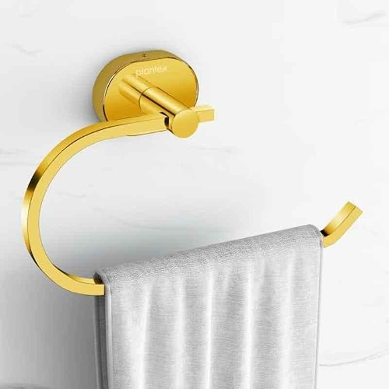 Plantex Stainless Steel Towel Hanger for Wash Basin/Hand Towel Hanger/Napkin Holder for Wash Basin/Bathroom Accessories PVD Gold Finish Onix
