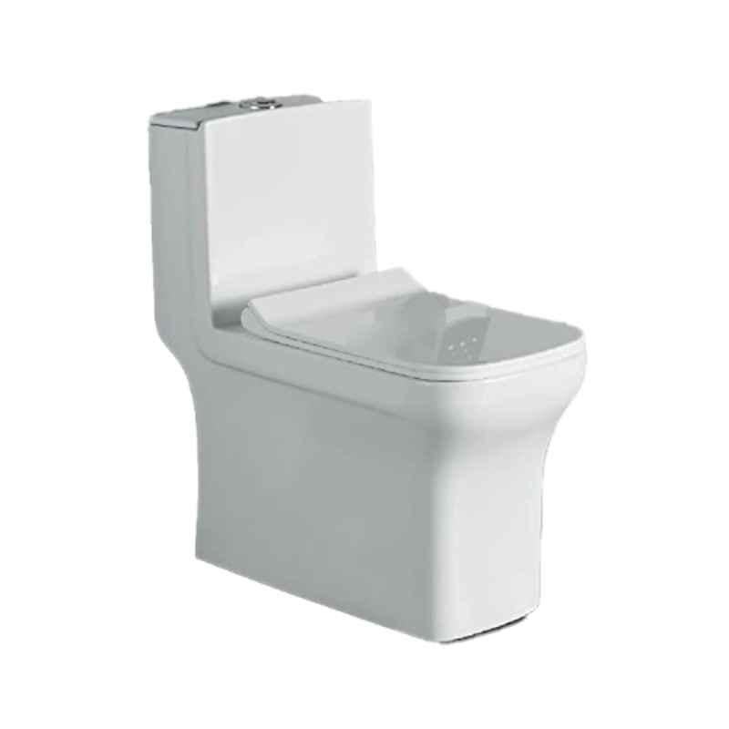 Floor Mounted Square Ceramic Western Toilet Seat, for Bathroom