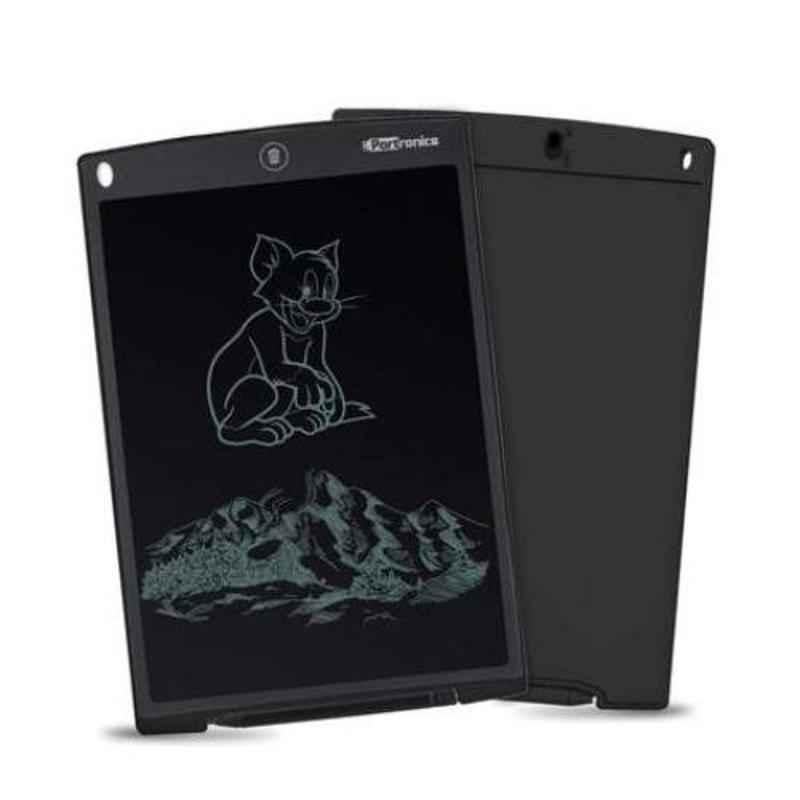 Portronics Ruffpad 12D Black Re-Writable LCD Pad, POR 1127
