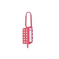 Lukko Safety 12 Holes PPCP Red Non Conductive Safety Lockout Hasp, Jaw Size: 25-83 mm, LS-H71