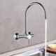 Aquieen Flora Brass Chrome Wall Mounted Single Lever Sink Mixer
