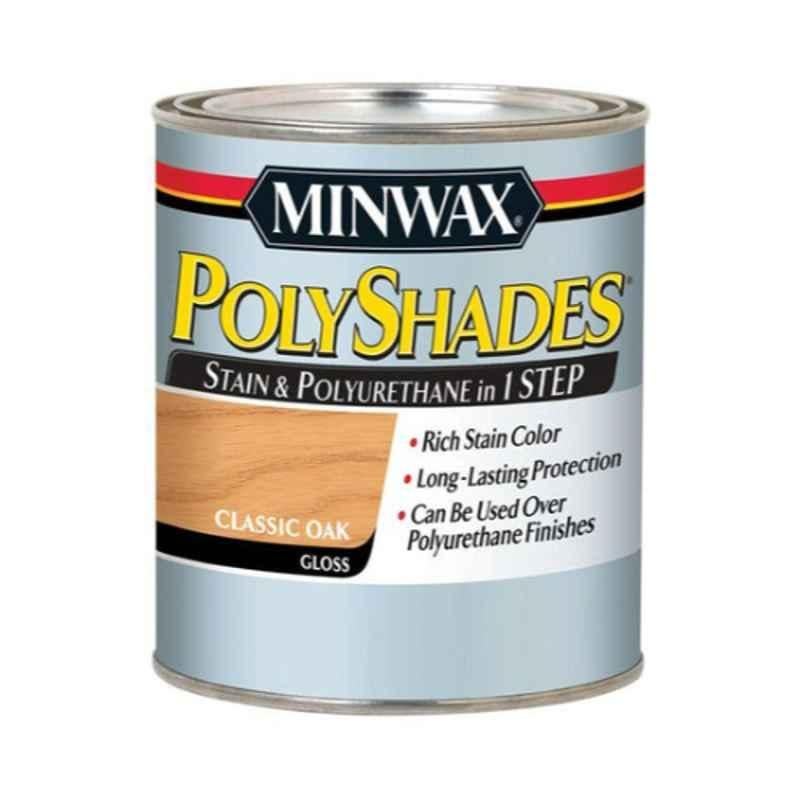 Minwax 0.5 Pint Classic Oak Polyshades Stain, 214704444