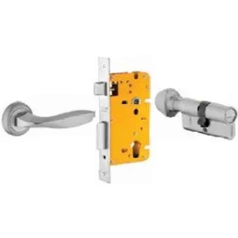 Dorset ML Series Zara 60mm Stainless Steel Silver Chrome Finish Door Handle Lock Set with Coin & Knob, ML ZA OR
