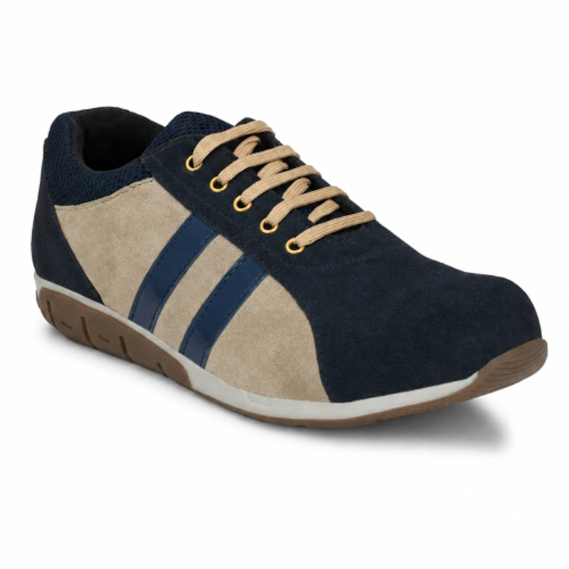 ArmaDuro AD1004 Suede Leather Steel Toe Blue Work Safety Shoes, Size: 10