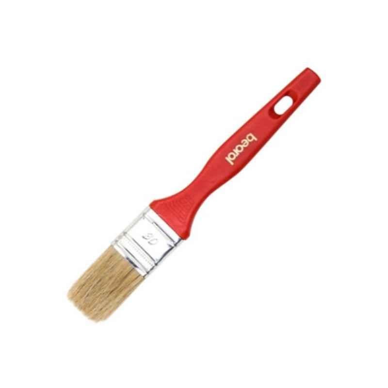 Beorol 30x9mm Red, Beige & Silver Lacquer Paint Brush, LC30