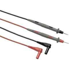 Fluke TL222 10A 1000V 1500mm Red & Black Silicone Suregrip Right Angle Test Lead Set, 2003616