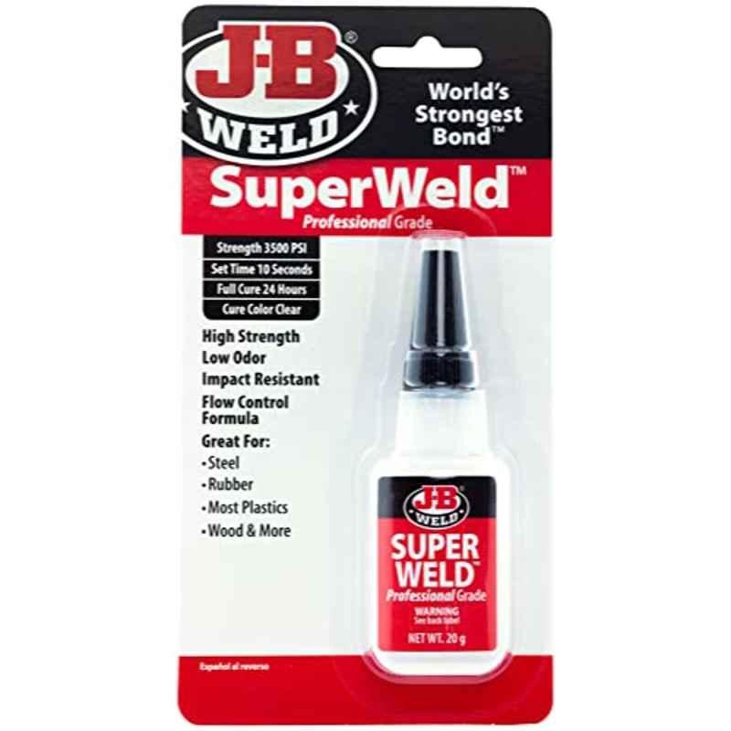 J-B Weld 20g Superweld Clear Super Glue, 33120H