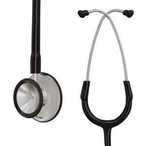 Lifeline Gamma Aluminium Black Single Diaphragm Chest Piece Stethoscope with Y Tube, STH015-BL