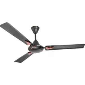 Gestor Glossy 50W Smoked Brown CNC Winding 3 Blade Ceiling Fan, Sweep: 1200 mm