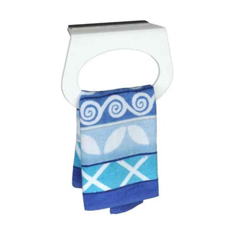 Axtry 8 inch Wall Mounted Acrylic White Capsule Shaped Towel Holder