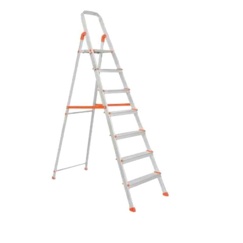 Champion 150kg Orange 7 Steps Aluminium Ladder with Platform & Hand Rail