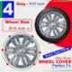 Auto Pearl 4 Pcs 15 inch Plastic Silver Car Wheel Cover Set for Mahindra Xylo
