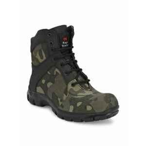 Eego Italy Canvas Steel Toe Black Work Safety Boots, Size: 11, WW-85