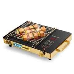 Longway Infralite Pro ICT 2200W Golden Infrared Cooktop with Free Stainless Steel Grill, Auto Shut Off & Overheat Protection