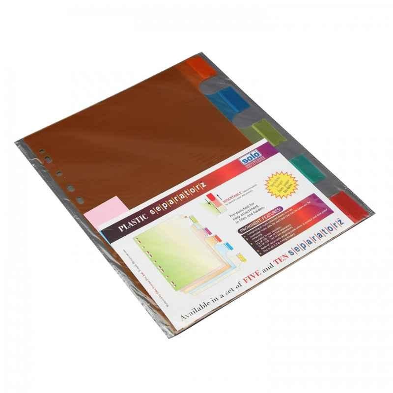 Solo A4 5 Pieces Assorted Separatorz, SP105 (Pack of 80)