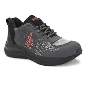 Kavacha S252 Knitted Fabric Grey Steel Toe Safety Shoe, Size: 10