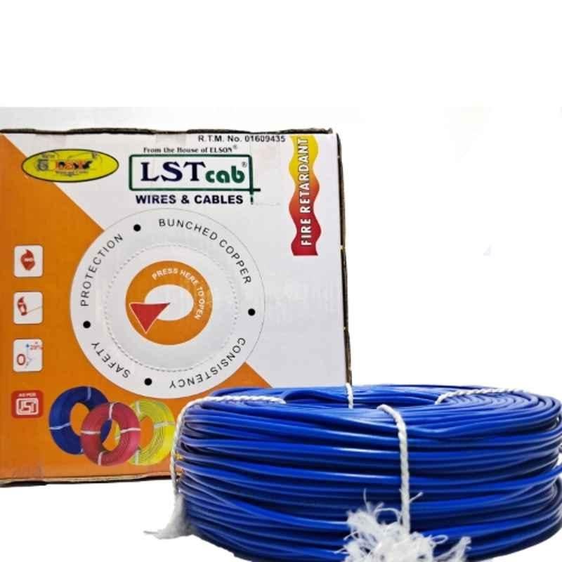 LST CAB 1.5 Sqmm Single Core Blue FR PVC Insulated CCR Copper Wire for Domestic & Industrial Purpose, Length: 58 m