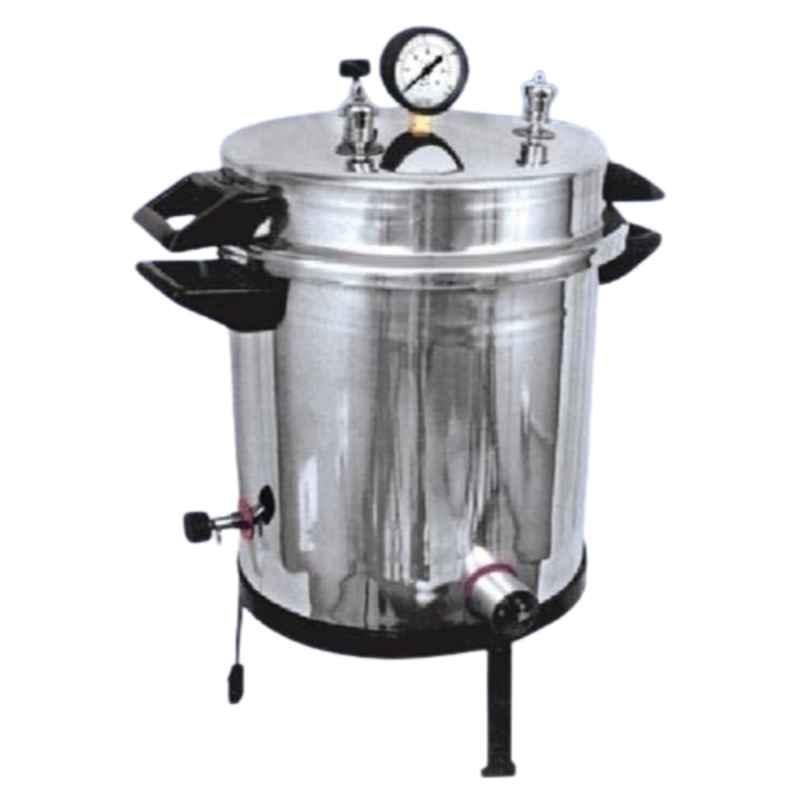 Florix Nation 10 Litre 1KW Aluminium Mirror Finish Pressure Cooker Type Electric Autoclave, SH12