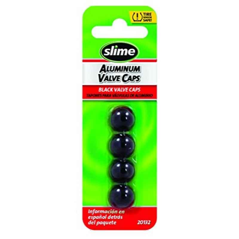 Slime 4Pcs Black Anodized Valve Caps, 20132