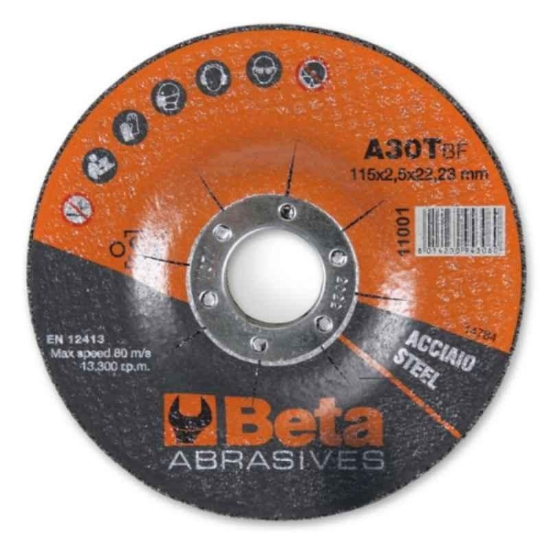 Beta 11011 125mm A24N Abrasive Steel Grinding Disc with Depressed Centre, 110110125