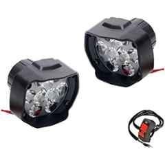 AOW LED Fog Light White Spot Beam Driving Lamp (18W Pack of 2) with Switch for TVS Apache RTR 160