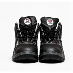 Darit Carlton Leather Steel Toe Black Work Safety Shoes, ES-7-11, Size: 11