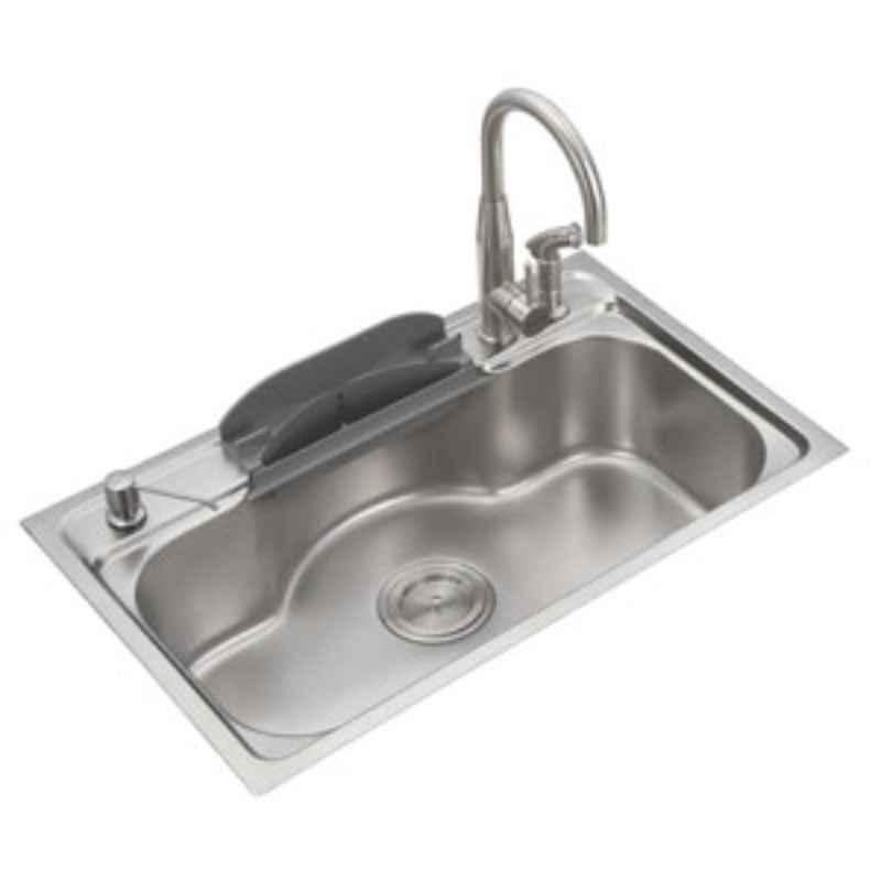 Anupam LS110SP 32x20 inch Stainless Steel Satin Finish Single Bowl Sink